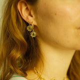 BOUCLES D'OREILLES FLORENCE TOURMALINE VERTE MM