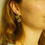 BOUCLES D'OREILLES FLORENCE VERTE PM