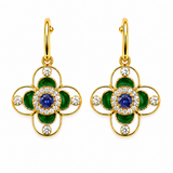 BOUCLES D'OREILLES GIULIA ÉMAIL BLANC