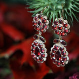 BOUCLES D'OREILLES NUVOLE GRENAT