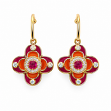 BOUCLES D'OREILLES GIULIA RUBIS QUARTZ