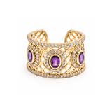 BAGUE ANALI OR AMÉTHYSTE