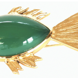 BARRETTE POISSON ONYX VERT