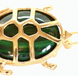 BARRETTE TORTUE MALACHITE