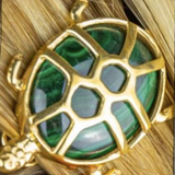 BARRETTE TORTUE MALACHITE