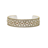 BRACELET CORFOU ARGENT/GRENAT