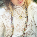 COLLIER ALVA GRENAT
