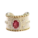 BAGUE CAMALA ARGENT TOURMALINE ROSE