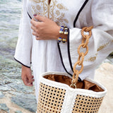 BRACELET INDIRA EMAIL BLEU ET AQUA BLUE