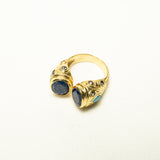 BAGUE NILAYA LAPIS LAZULI /  TURQUOISE