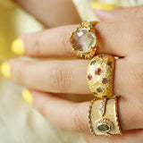 BAGUE NIVA AMETHYSTE VERTE