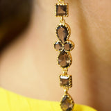 BOUCLES D'OREILLES MAURYA QUARTZ FUMÉ