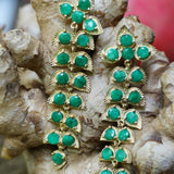 BOUCLES D'OREILLES FIORE EMERAUDE QUARTZ