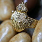 BAGUE SCARABEO OR