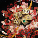 BAGUE CAMALA OR ONYX VERT