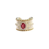 BAGUE CAMALA ARGENT TOURMALINE ROSE