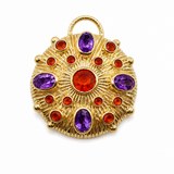 PENDENTIF OURSIN AMÉTHYSTE ET CORNALINE