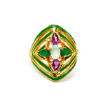 BAGUE LIVIA CALCEDOINE BLEUE