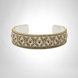 BRACELET CORFOU ARGENT/GRENAT