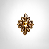 BAGUE FLORENCE QUARTZ FUMÉ/ CITRINE