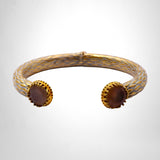 BRACELET SALOMÉ EMAIL BLANC & CALCEDOINE ROSE