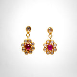 BOUCLES D'OREILLES FLORENCE ROSE PM