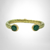 BRACELET SALOMÉ EMAIL VERT & ONYX VERT