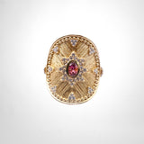 BAGUE RINA OR TOURMALINES ROSE