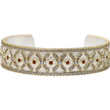 BRACELET CORFOU ARGENT/GRENAT