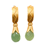 BOUCLES D'OREILLES ARARAT AVENTURINE VERTE