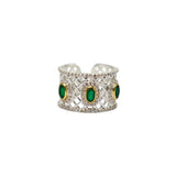 BAGUE ANALI ARGENT ONYX VERT