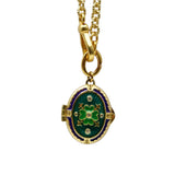 COLLIER RAVELLO EMAIL VERT ET BLEU