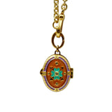 COLLIER RAVELLO EMAIL ORANGE ET PARME