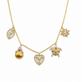 COLLIER TALISMAN OR ARGENT