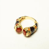 BAGUE INDIRA EMAIL BRUN/CORNALINE