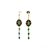 BOUCLES D'OREILLES LEILA ONYX VERT