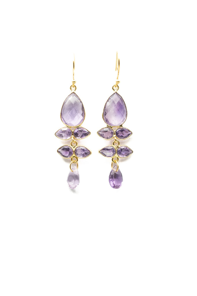 BOUCLES D'OREILLES JOSEPHINE AMETHYSTE