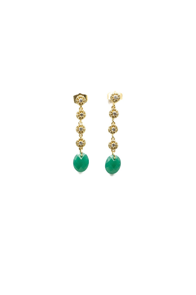 BOUCLES D'OREILLES KIMIA ONYX VERT