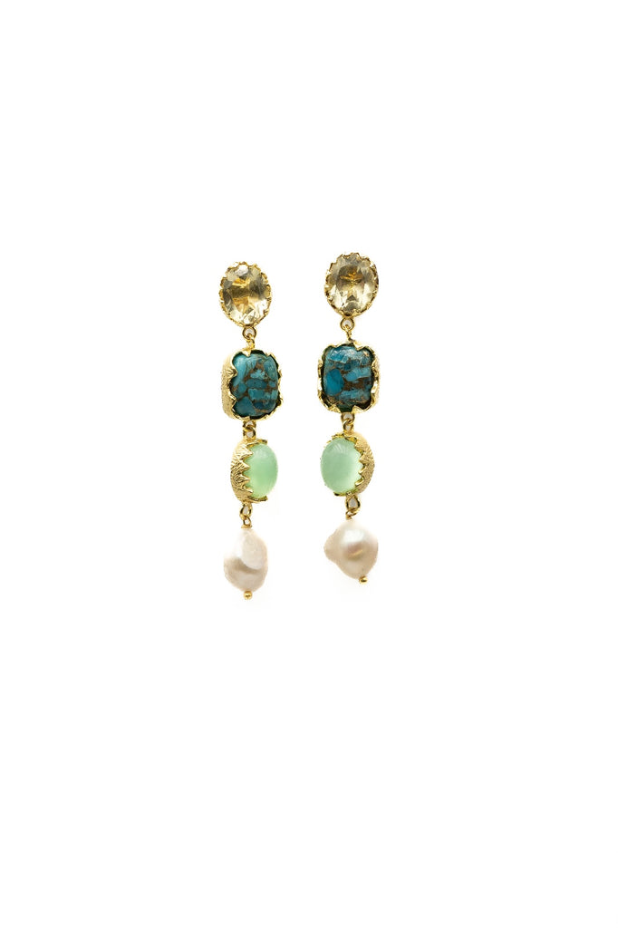 BOUCLES D'OREILLES JEANNE CHYSOPRASE