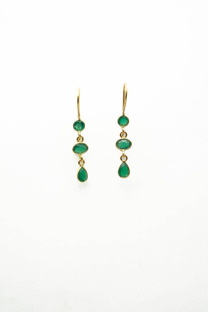 BOUCLES D'OREILLES AURELIA ONYX VERT