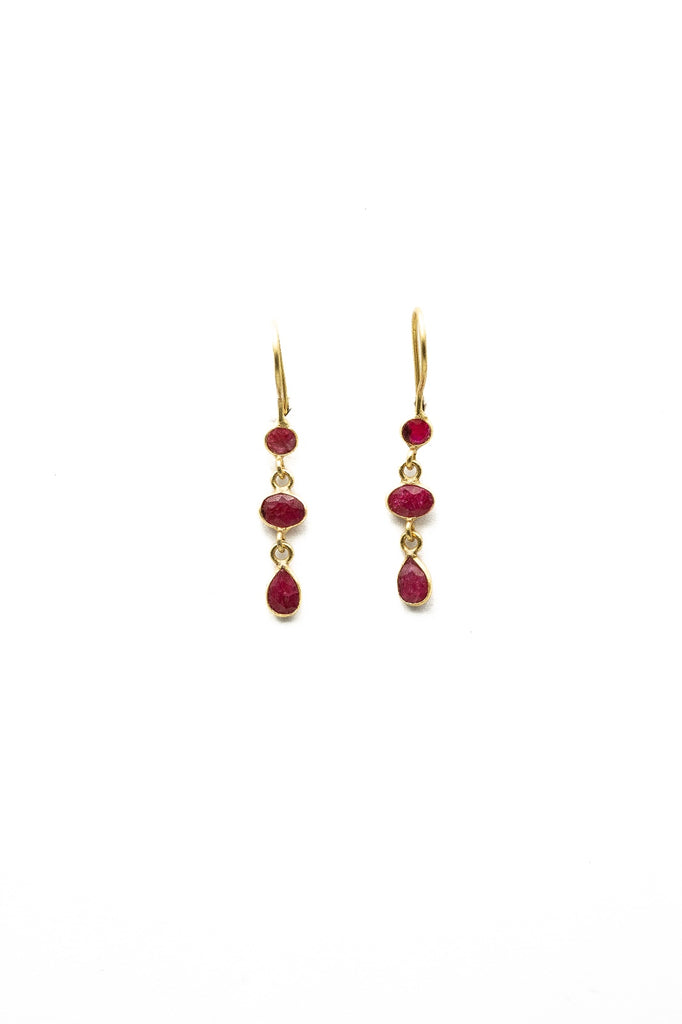 BOUCLES D'OREILLES AURELIA RUBIS