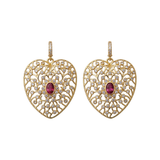 BOUCLES D'OREILLES NAHÉE TOURMALINE ROSE