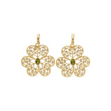 BOUCLES D'OREILLES FLORIA OR TOURMALINE VERTE