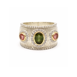 BAGUE TESSA ARGENT TOURMALINES