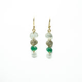 BOUCLES D'OREILLES LUCIA AMETHYSTE VERTE