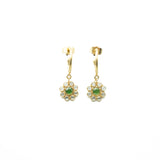 BOUCLES D'OREILLES FLORENCE TOURMALINE VERTE MM