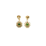 BOUCLES D'OREILLES FLORENCE VERTE PM